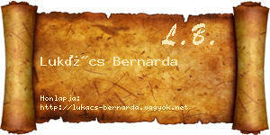 Lukács Bernarda névjegykártya
